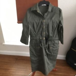 Calvin Klein Olive Cargo Dress (like new)